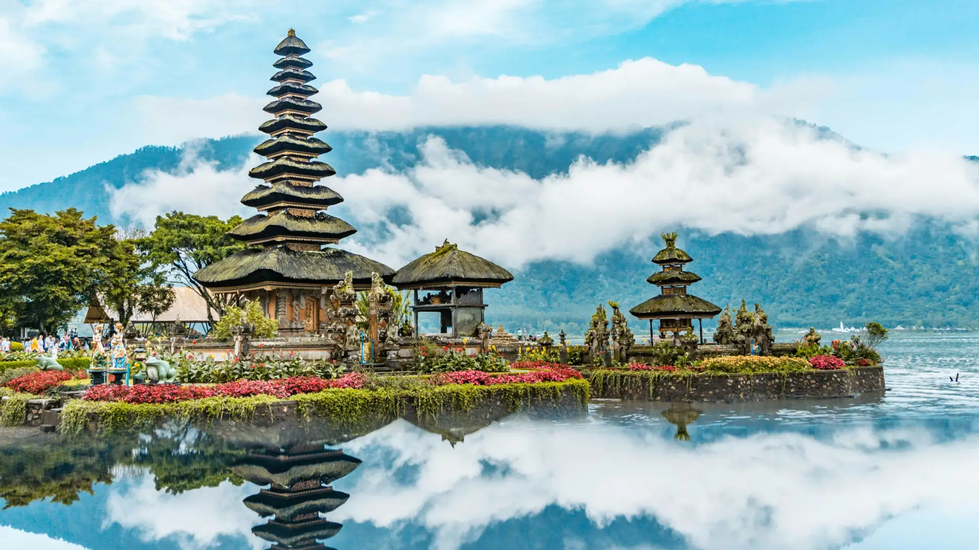 Pura Ulun Danu Beratan temple on the lake, Bali