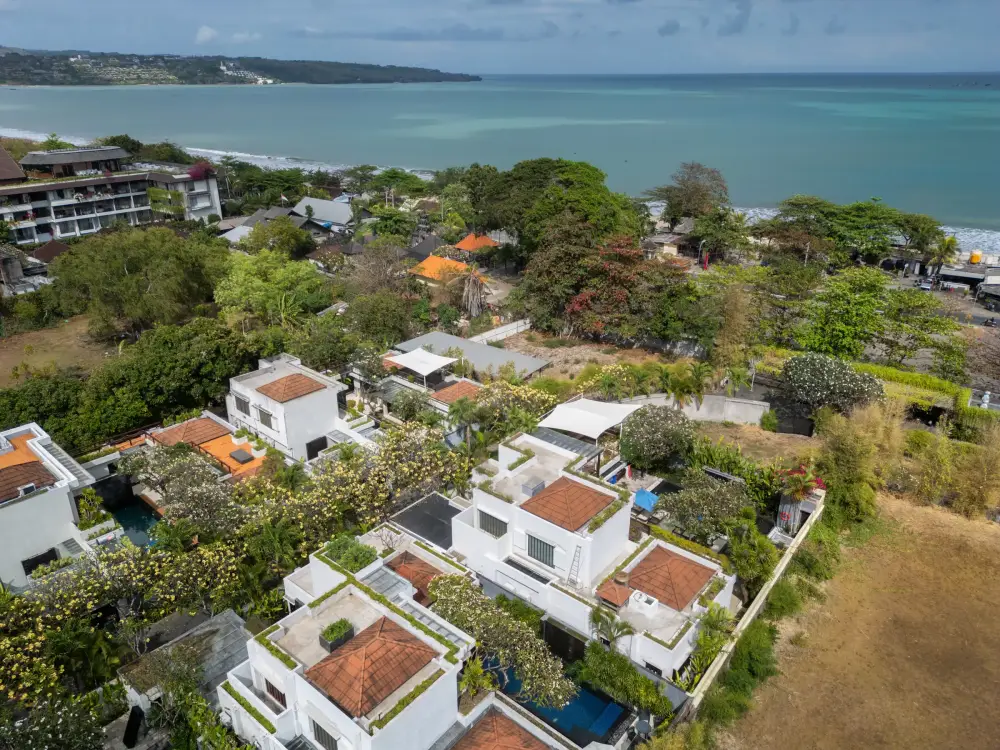 Villa Camellia — Aerial view towards Jimbaran Bay